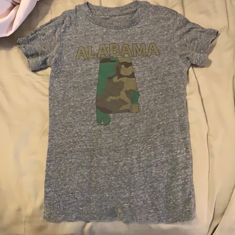 Vintage Style Kids TShirt Camo State of Alabama XS